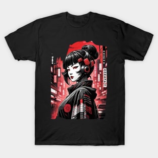 Japanese Style Girl Futuristic T-Shirt